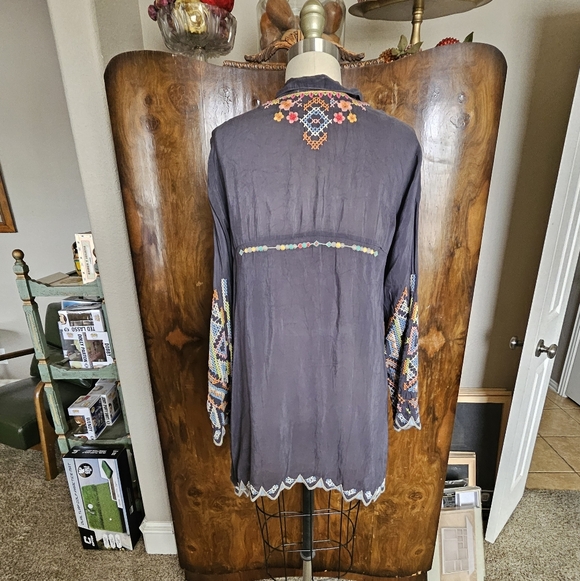 Johnny Was Multicolor Embroidered Tunic - Picture 3 of 8